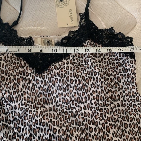Everleigh Animal Print Cami Cream Brown Size Small NWT - Picture 10 of 11
